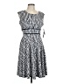 ILE New York Houndstooth Silver Cocktail Dress Size 10 - photo 1