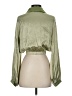 Elliatt 100% Viscose Green Long Sleeve Blouse Size S - photo 2