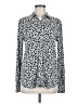 Ann Taylor LOFT Silver Long Sleeve Polo Size M - photo 1