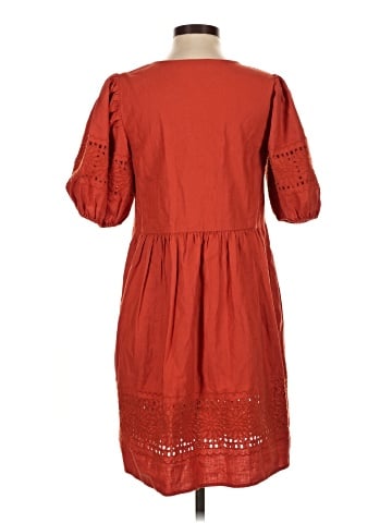 Madewell Linen-Blend Embroidered Eyelet Puff-Sleeve Mini Dress (view 2)