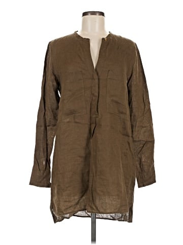 Massimo Dutti 3/4 Sleeve Button-Down Shirt (view 1)