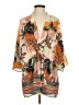 DR2 100% Polyester Orange Kimono Size S - photo 1