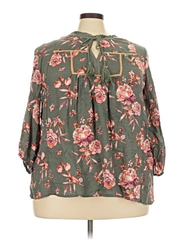 One World 3/4 Sleeve Blouse (view 1)