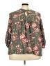 One World 100% Rayon Green 3/4 Sleeve Blouse Size 3X - photo 1