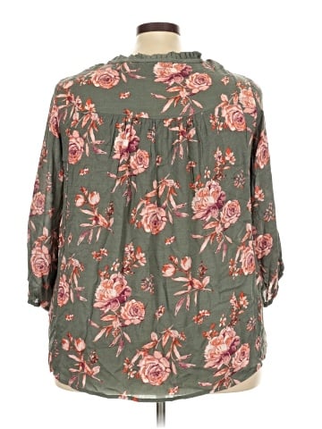 One World 3/4 Sleeve Blouse (view 2)