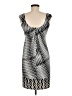 London Times Graphic Silver Cocktail Dress Size 6 - photo 2