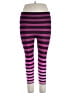 K-DEER Stripes Purple Leggings Size 3X - photo 1