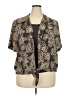 Alfred Dunner 100% Polyester Brown Short Sleeve Blouse Size 18 - photo 1