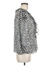 J.Crew 100% Polyester Hearts White Silver 3/4 Sleeve Blouse Size M - photo 4