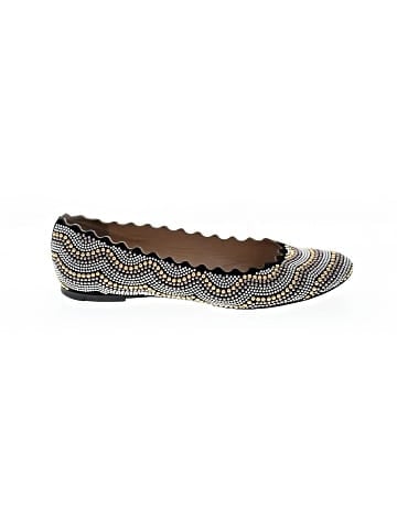 Chloé Suede Studded Scalloped Lauren Ballet Flats (view 1)
