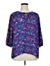 Signature Studio 100% Polyester Blue 3/4 Sleeve Blouse Size XL - photo 1