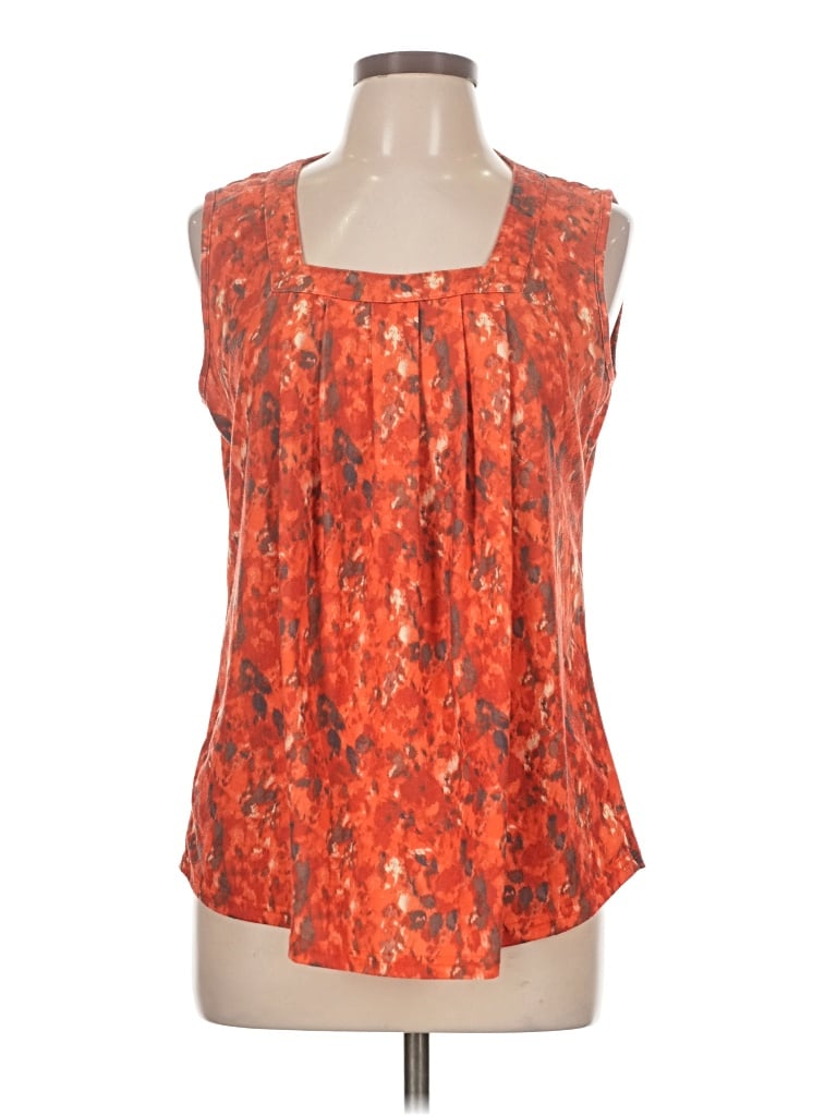 Pre-owned Assorted Brands Sleeveless Blouse In Orange