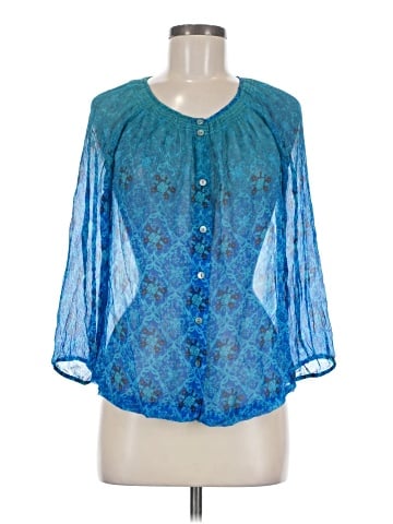Sundance 3/4 Sleeve Silk Top (view 1)