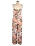 Kate and Lily 100% Polyester Tropical Brown Orange Jumpsuit Size 8 - photo 2