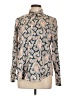 Chaps 100% Cotton Paisley Blue Long Sleeve Blouse Size L - photo 1