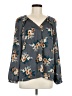 Daniel Rainn 100% Polyester Gray Long Sleeve Blouse Size M - photo 1