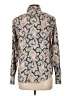 Chaps 100% Cotton Paisley Blue Long Sleeve Blouse Size L - photo 2