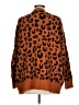 Blushing Heart Animal Print Orange Cardigan Size L - photo 2