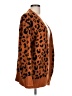 Blushing Heart Animal Print Orange Cardigan Size L - photo 4