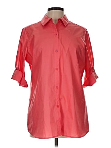 Foxcroft 3/4 Sleeve Button-Down Shirt (view 1)