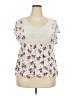 Torrid 100% Rayon Ivory Short Sleeve Blouse Size 2X Plus (2) - photo 1