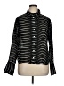 Jaipur 100% Polyester Stripes Black Long Sleeve Blouse Size XL - photo 1