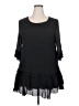 Lady Noiz Black 3/4 Sleeve Top Size 2X - photo 1