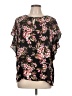Counterparts 100% Polyester Black Short Sleeve Blouse Size L - photo 1