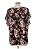 Counterparts 100% Polyester Black Short Sleeve Blouse Size L - photo 2