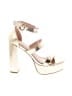 Berness Metallic Gold Heels Size 8 1/2 - photo 1