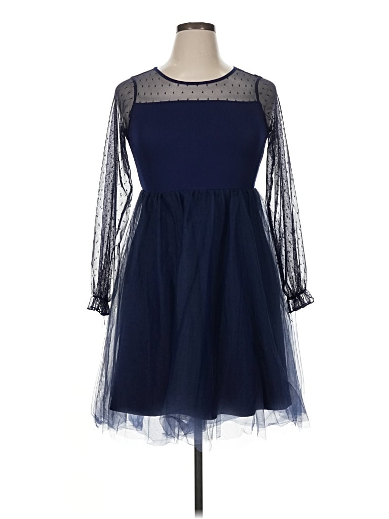 Pre-owned Assorted Brands Cocktail Dress In Blue