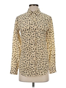Equipment Long Sleeve Silk Top (view 1)