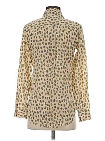 Equipment Long Sleeve Silk Top (view 2)