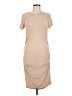 Venus Solid Tan Casual Dress Size L - photo 1