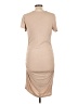 Venus Solid Tan Casual Dress Size L - photo 2