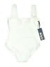 Stylest Solid Ivory One Piece Swimsuit Size M - photo 2