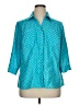 Notations Polka Dots Teal 3/4 Sleeve Blouse Size 1X - photo 1