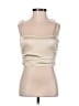 Zara 100% Polyester Tan Orange Sleeveless Blouse Size XS - photo 1