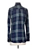 Maison Jules Plaid Blue Long Sleeve Button-Down Shirt Size S - photo 2