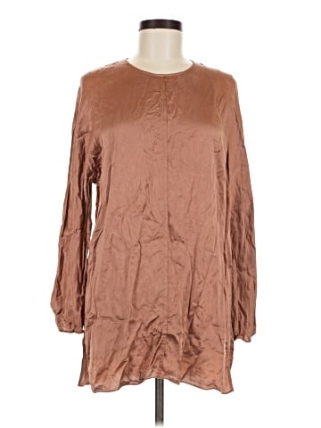Vince. Long Sleeve Silk Top (view 1)