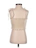 Zara 100% Polyester Tan Orange Sleeveless Blouse Size XS - photo 2