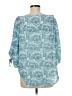 J. McLaughlin Blue 3/4 Sleeve Blouse Size M - photo 2