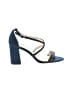 Nina Color Block Blue Sandals Size 7 - photo 1