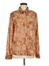 Adore Me 100% Polyester Floral Tan Long Sleeve Blouse Size M - photo 1