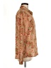 Adore Me 100% Polyester Floral Tan Long Sleeve Blouse Size M - photo 4