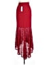 Chi... Chi 100% Polyester Red Formal Skirt Size 14 - photo 2