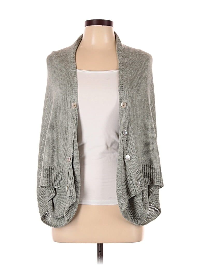 Pre-owned Soft Surroundings Cardigan Sweater In Gray