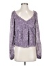 Ann Taylor LOFT 100% Polyester Purple Long Sleeve Blouse Size XS - photo 1