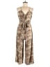 ee:some 100% Polyester Animal Print Tan Jumpsuit Size S - photo 1