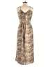 ee:some 100% Polyester Animal Print Tan Jumpsuit Size S - photo 2